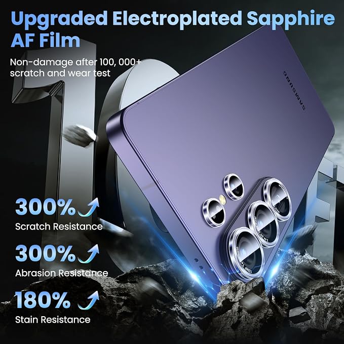 Uyiton for Samsung Galaxy S26 Ultra Camera Lens Protector, Unique Design | Case-Friendly, Ultra-Thin, Military-Grade Sapphire Glass with Aluminum Metal Rear Camera Screen Cover, Transparent - Image 4