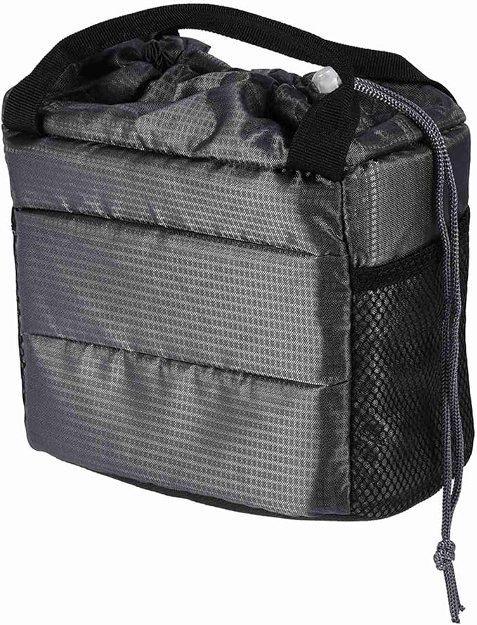 Acouto Camera Bag Only Polyester Insert Partition Camera Hand Bag Shockproof Padded Divider Cover Case for DSLR Camera Partition Bag (Grey) - Image 8