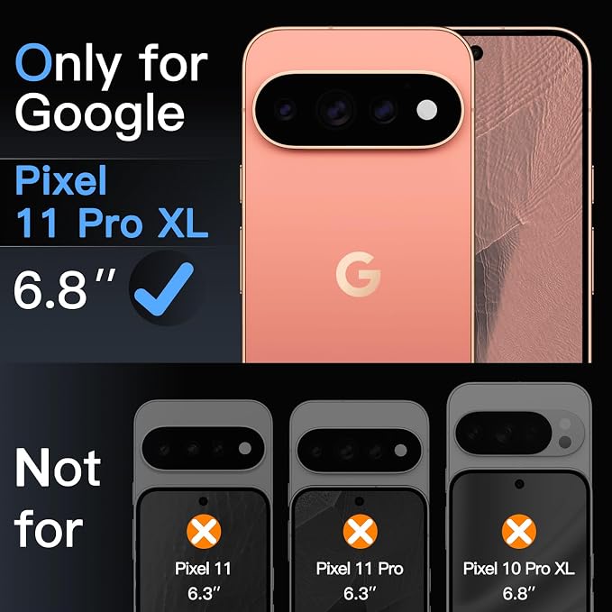 JETech Screen Protector with Lens Protector for Google Pixel 11 Pro XL | 2+2 Pack, 9H+ Shatterproof Tempered Glass, Easy Installation, Fingerprint Unlock Compatible, High Clarity, Anti-Fingerprint - Image 3