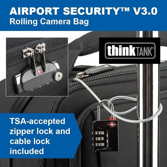 Think Tank Airport Security V3.0 Rolling Carry-On Camera Bag - Black - Image 9