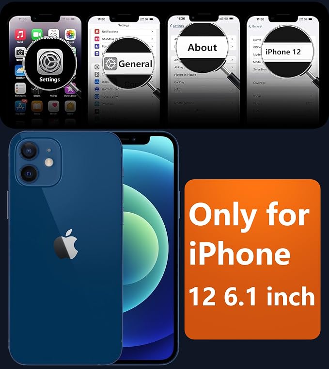 FNTCASE for iPhone 12/iPhone 12 Pro Case Blue: Translucent Fit for MagSafe | Magnetic Camera Protection Slim Cases, 14FT Military Grade Drop Tested, Matte Shockproof Cover - Image 2