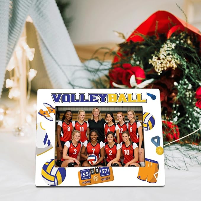 Volleyball Picture Frame, Sports Themed Photo Frame for 4x6 Inches Photos, Tabletop Display Frames for Players and Coaches, Gift to Volleyball Enthusiasts, Home Office Decor - Image 3