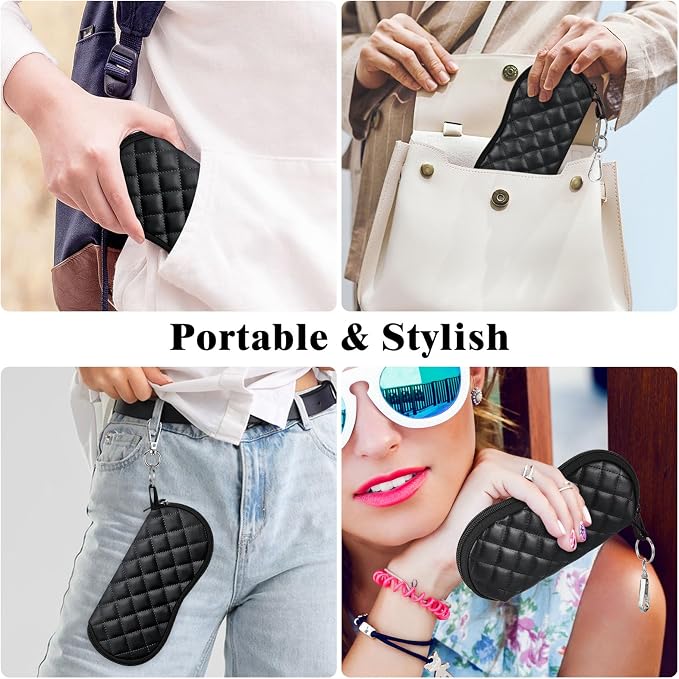 MoKo Sunglasses Soft Case Ultra Light Neoprene Zipper Eyeglass Case for Men Women - Image 7