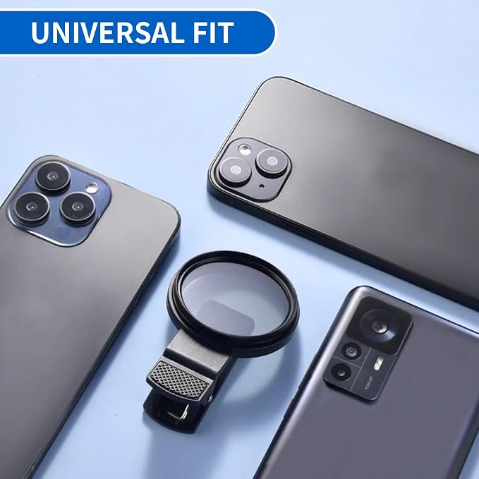 Wlizyzfhy 52mm Clip-on CPL Phone Camera Lens Filter | Universal CPL Filter Compatible with Smartphones, HD Polarizing Phone Lens to Reduce Glare Enhance Colors for Photos - Image 3