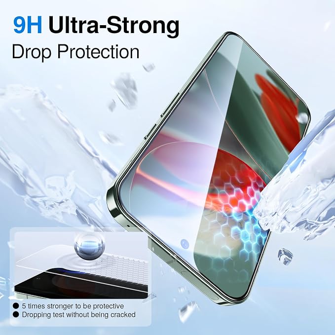 SMARTDEVIL Screen Protector for Google Pixel 9 Pro (3 Pack) + Camera Lens Protector, HD Tempered Glass, Fingerprint Unlock Friendly, 9H Military-Grade Protection, Scratch & Drop Resistant - Image 5