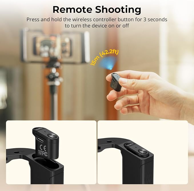 SmallRig IG-02 Wireless Control Universal Phone Cage for Short Video Starters, Dual Handgrip Smartphone Video Rig with Cold Shoe Mount, for iPhone 17 16 & Android, for Creators Vlogging-5356 - Image 3