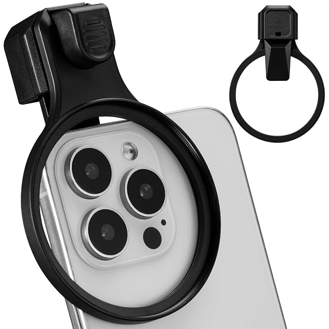 K&F CONCEPT 67mm Press-on Phone Lens Filter Adapter, | Compatible with iPhone 17/16/15/14/13/12, 16/15/14/13/12 Pro, 16/15/14/13/12 Pro Max, FP102 by KFCONCEPT
