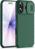 Nillkin for iPhone 17 Case with Slide Camera Cover & Thin Slim Fit | Shockproof Protective | Protector Privacy | Phone Case Camera Lens Protector, Green by Nillkin