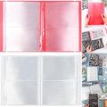 2 Pack Large Sticker Photo Storage Album, Stamp & Cutting Dies Storage Book Organizer Folder for Cards Storage DIY Scrapbooking Card Making Supplies 20 Pages 80 Pockets/Pack (Clear + Green) by CYFUNDESIGN