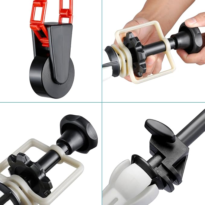 NEEWER Photography 4 Roller Wall Mounting Manual Background Support System with 2 x Four Fold Hook, 8 x Expand Bar, 4 x Chain, Load Capacity per Roller: 22lb/10kg - Image 5