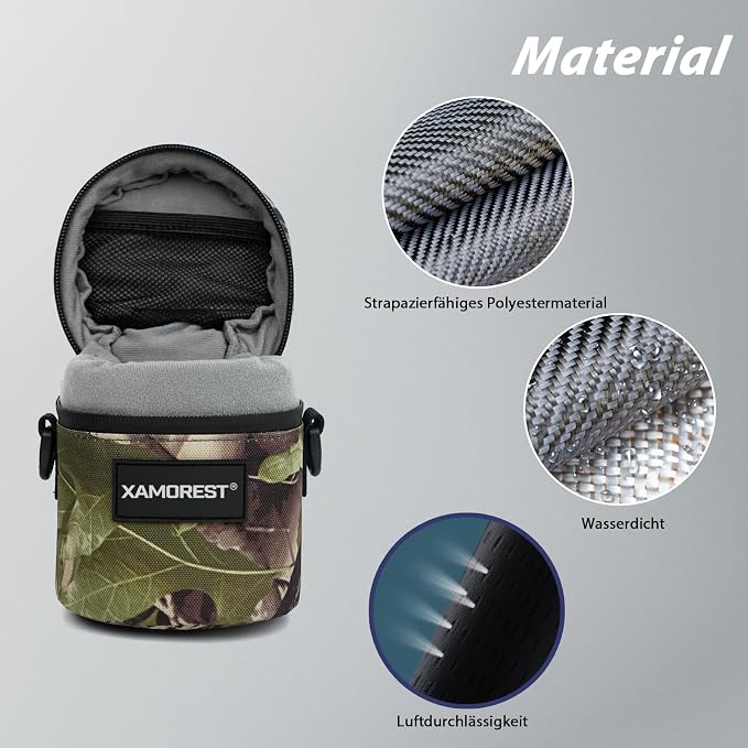 Camera Lens Case Lens Bag Compatible (3.15" x 3.74"(Nylon, Leaf)) - Image 4