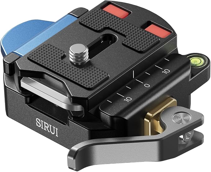 SIRUI QC-55 Quick Release Plate and Clamp, 55mm Camera Mount Adapter | 1/4" & 3/8" Threads, Tripod, Monopod, DSLR, Stabilizer, Quick Release Mount, Camera Rig Compatible by SIRUI