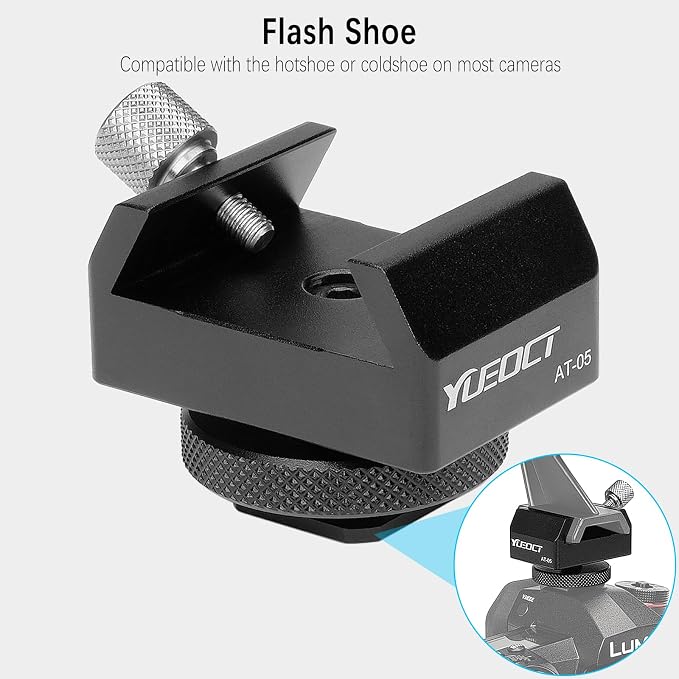 Telescope Mount Adapter Finder Scope Dovetail Base to Camera Hotshoe | Metal Adapter with 1/4" Threaded Hole for Video DSLR Mirrorless Camera Flash Hotshoe Coldshoe Hot Cold Shoe Astrophotography - Image 3