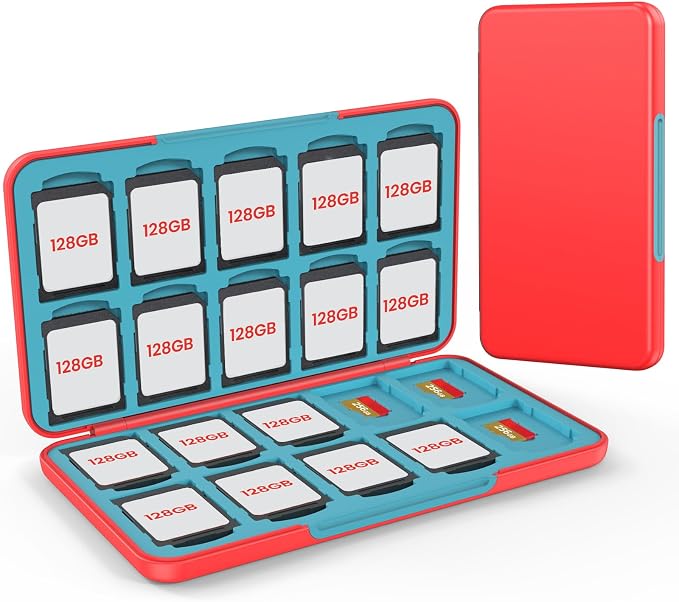 HEIYING SD Card Holder with 40 Precise Slots for SDXC SDHC Micro SD Cards | Portable SD Card Case, Hard ABS Shell with Soft Silicone Lining, Precise Card Slots,Magnetic Closure for Neat Storage by HEIYING