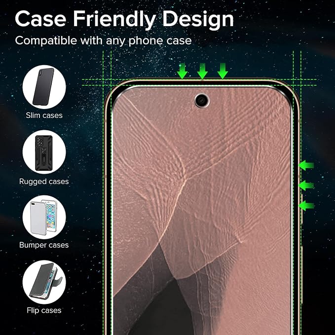 ivoler Screen Protector for Google Pixel 11 Pro XL Tempered Glass 3-Pack | with [Easy Installation Frame], Anti-Scratch Case Friendly Clear HD Film for Google Pixel 9 Pro XL 6.8inch - Image 6