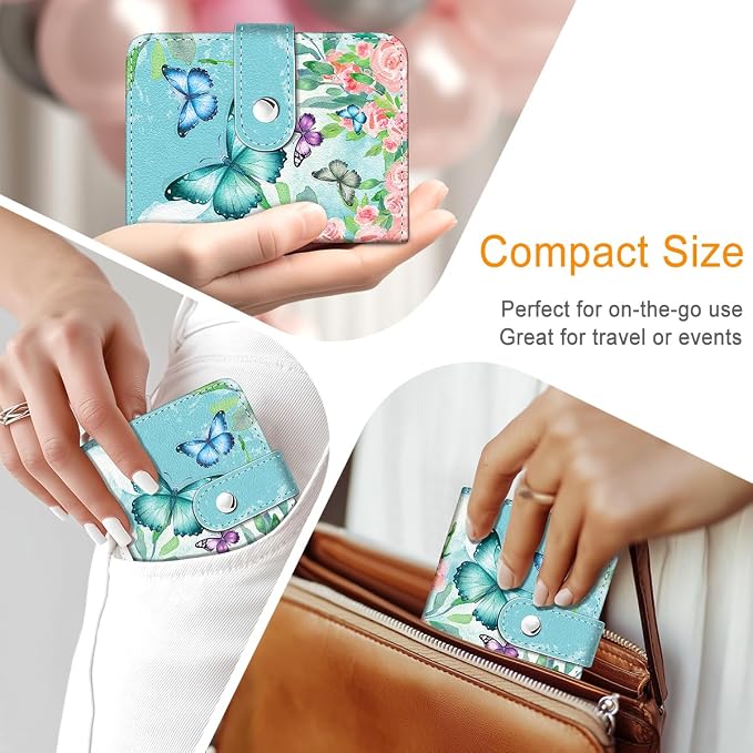 Butterfly Small Photos Album for 2x3 Inch Films, 56 Pockets | Mini Cute Picture Book, Wallet Size, for Polaroid Fujifilm Instax Mini Instant Camera Printer, Kpop Photocard Binder Holders - Image 6