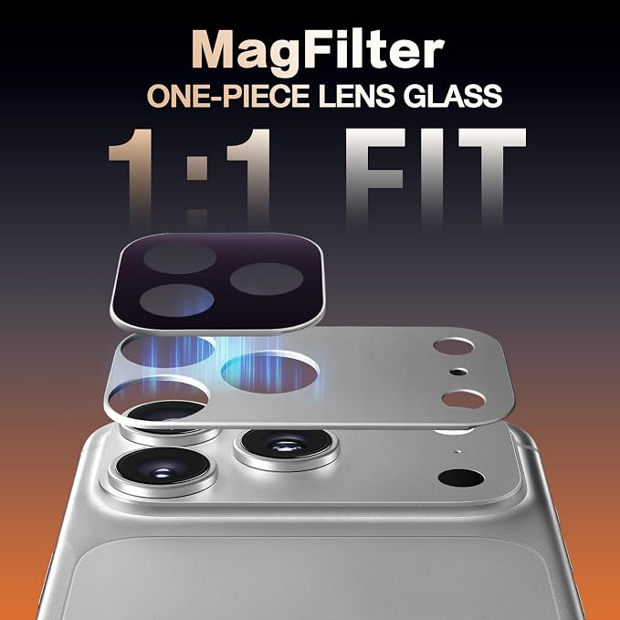 MagFilter Lens Filter Kit for iPhone 17 Pro/Max, 2-in-1 CPL, ND32 & Black Mist Photography Set, Premium Optical Glass, Cinematic Content Creation, Silver (17 Pro Max Lens Filter, Black Mist Silver) - Image 3