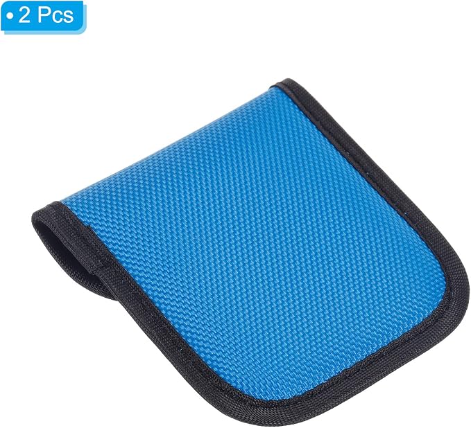 PATIKIL 2 Pcs Lens Filter Case, Camera Filter Case Portable Lens Filter Pouch Photography Fit Camera Bag Coat Pocket Drone for 25mm-58mm, Blue - Image 3