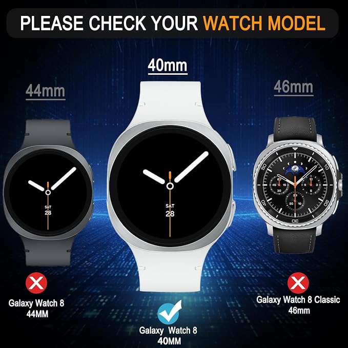 SiHPuoy Tempered Glass Screen Protector for Samsung Galaxy Watch 9/8 (40mm) | 4 Pack, 9H Hardness, Military Grade Shatterproof, Anti Scratch, Bubble Free, HD Ultra-thin, Easy Install, Case Friendly - Image 2