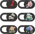 6Pcs 6 Styles Camera Cover Slide Flowers Laptop Camera Cover Floral Pattern Privacy Guard Webcam Protectors for Laptop Desktop Computer Tablet Phone Mini PC Accessories Home Office Use by PRESSINART