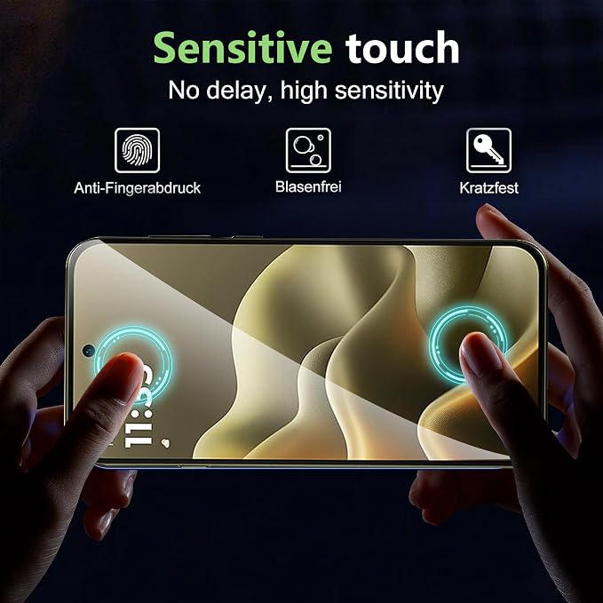 for Motorola Moto Edge 2026 Screen Protector with Camera Lens Protector, 9H Hardness Anti-Scratch Tempered Glass flim, Case Friendly,Anti-Scratch (2+2 PACK) - Image 3