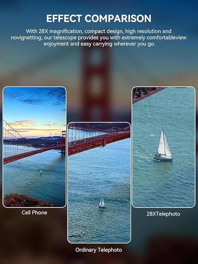 MIAO LAB 28X HD Telephoto Lens for iPhone/Samsung/Android | High Power Telephoto Camera Lens, Universal Smartphone Compatibility - Image 4