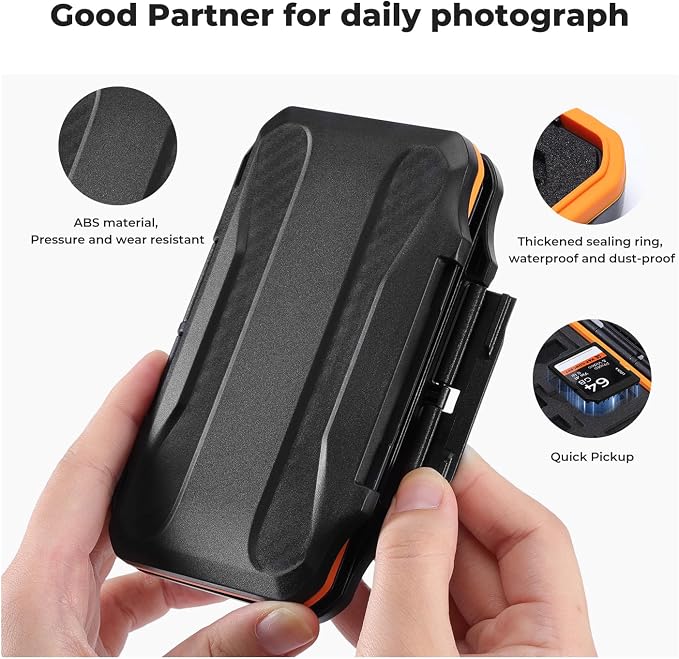K&F CONCEPT 36 Slots Memory Card Case for SD Micro SD SDXC SDHC TF | Anti-Shock Carrying Storage Card Holder Water-Resistant for 24 Micro SD SDXC SDHC TF Cards and 12 SD SDXC SDHC Cards, PM03 - Image 3