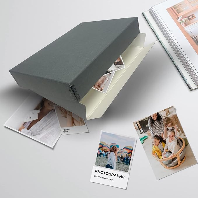 Lineco Drop Front Archival Storage Box, 11.75x18.25x3 in, Gray, 2 Pack | Acid-Free with Metal Edge, Preserves Picture Longevity, Organize Photos, Newspapers, Prints, Documents, Crafts, DIY - Image 7