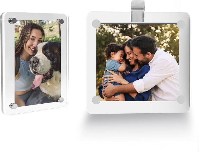 Car Sun Visor Photo Holder, Universal Magnetic Photo Clip, Decorate Your Car Visor Clip with Personality(Transparent, 3.2x3.2) by KSXLIUC