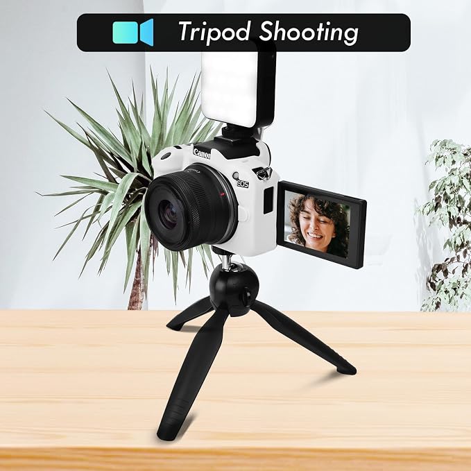 Rieibi EOSR50 EOS R50 Case, Soft Silicone Protective Case for Canon EOS R50 EOSR50 Vlogging Camera, Lightweight EOS R50 Camera Case Grip Cover Body Skin - White - Image 6