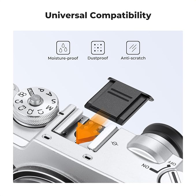 K&F Concept FD Mount Rear Lens Cap & Body Cap Cover & Hot Shoe Cover Kit For Canon F-1 FTB AE-1 A-1 AT-1 AV-1 AL-1 T60 T70 T80 T90 | Compatible with FD Mount Canon F-1 FTB AE-1 A-1 AT-1 AV-1 AL-1 T60 T70 T80 T90, Camera Lens Accessory with Warm Shoe Cover - Image 4