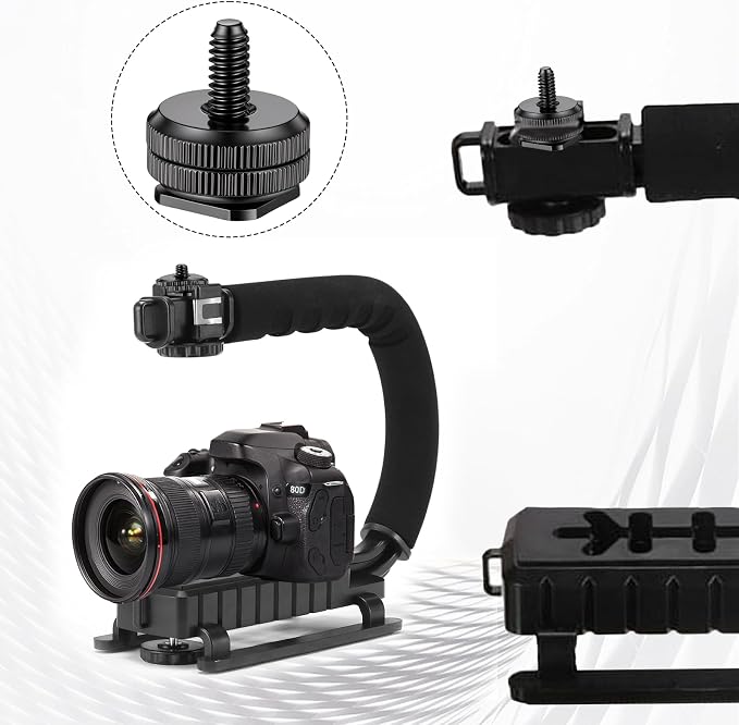 Camera Hot Shoe Mount to 1/4"-20 Tripod Screw Adapter Compatible with Versatile Flash Hot Shoe Mounts for DSLR Camera Rigs, Tripods, Mounting Accessories (4 Pcs) - Image 3