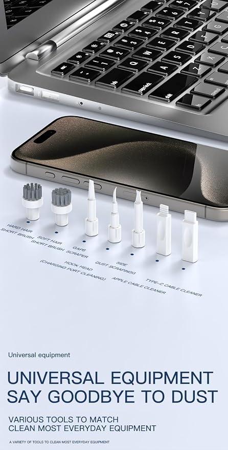 Charging Port Cleaner & Electronics Cleaning Kit for Phone & Earbuds | For iPhone, AirPods & Android Devices, For Laptop, Monitor,Charging Port Cleaner, All in One Electronics Cleaning Kit - Image 4