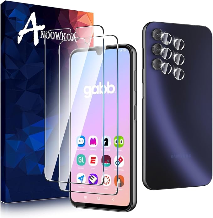 Anoowkoa 2 Pack for Gabb Phone 4 Pro Screen Protector + 2 Pack Camera Lens Tempered Glass Protector.9H Hardness.Support Fingerprint Unlock Bubble-Free.Easy Installation by Anoowkoa