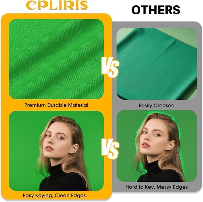 CPLIRIS 10x20ft Green Screen Backdrop for Photography, Dual-Size Dual-Pocket Design Chromakey Background for Photoshoot and Video with Both Options of 10 feet and 20 feet in Width - Image 5