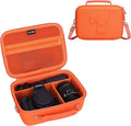 L LTGEM Hard Camera Case Compatible with Canon EOS Rebel T7, R50, R6 Mark II, R100, DSLR SLR Cameras, Lenses, and Tripods, Camera Travel Bag, Featuring 4 Dividers and a Shoulder Strap, Orange by LTGEM