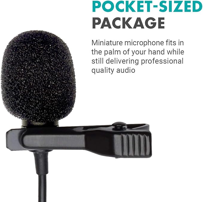 Movo DOM1 3.5mm TRS Lavalier Omnidirectional Condenser Microphone for Camera Microphone Compatible with DSLR Cameras, Recorders and More - Image 7
