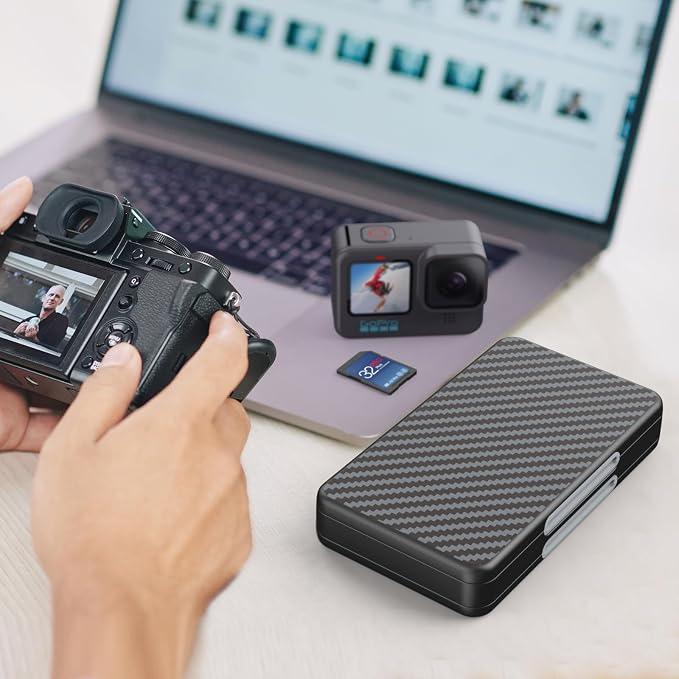 HEIYING SD Card Holder with 80 Precise Slots for SDXC SDHC Micro SD Cards | Portable Game Cards Case, Hard ABS Shell with Soft Silicone Lining, Precise Card Slots,Magnetic Closure for Easy Access - Image 7