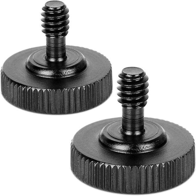 ChromLives Thumb Screw Tripod Quick Release 1/4" Thumbscrew L Bracket Screw Mount Adapter with Bottom 1/4"-20 Female Thread (2 Pack) by ChromLives