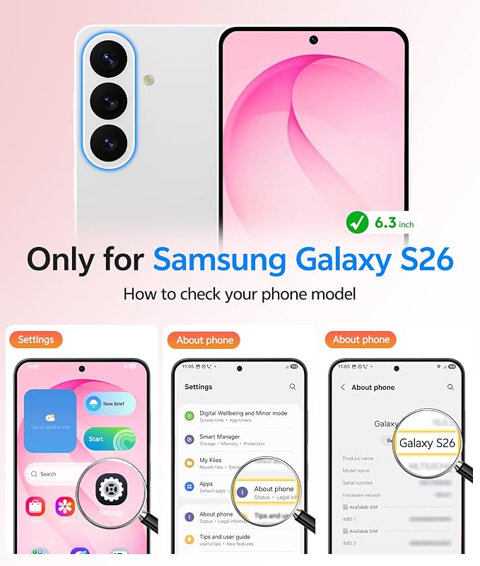 FNTCASE for Samsung Galaxy S26 Case, Fit for Magsafe, with Screen Protector | Full Camera Protection, Translucent Matte, 14FT Military Grade Drop Proof, Shockproof Protective Phone Cover, Hot Pink - Image 2