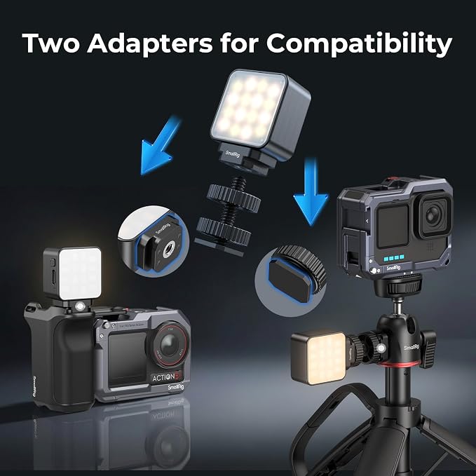 SmallRig Magnetic Mini LED Video Light for Action Cameras, 3000K-6000K, 500mAh Battery, for DJI OSMO Action 6/5 Pro/4/Pocket 4/3/Nano, for GoPro Light, for Insta360 Ace Pro2, for Xtra Muse- 5446 | 500mAh, Cold Shoe Light for DJI OSMO Action 6/5 Pro/4/P... - Image 4