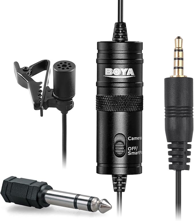 BOYA by M1 Collar Microphone for Smartphones Canon Nikon DSLR Cameras Camcorders Audio Recorder PC - Image 4