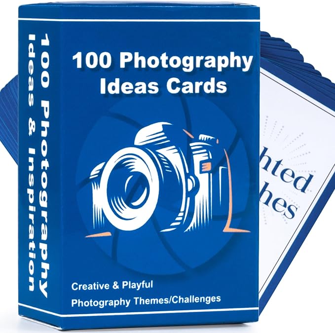 100 Photography Idea Cards Photography Props Photoshoot Photographer Gifts | Photoshoot Props Photography Gifts for Men Women Photographer Photography Accessories Camera 100 Inspiring Themes Challenges by Tip+Info