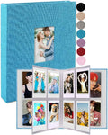 GPIRAL Mini Photo Album 208 Vertical Photos - Polaroid Photo Album Book Compatible with K-pop Photocards, Fujifilm Instax Mini Film 7s 8 9 11, Polaroid PIC 300, HP Sprocket, Zip Printer, Blue by GPIRAL