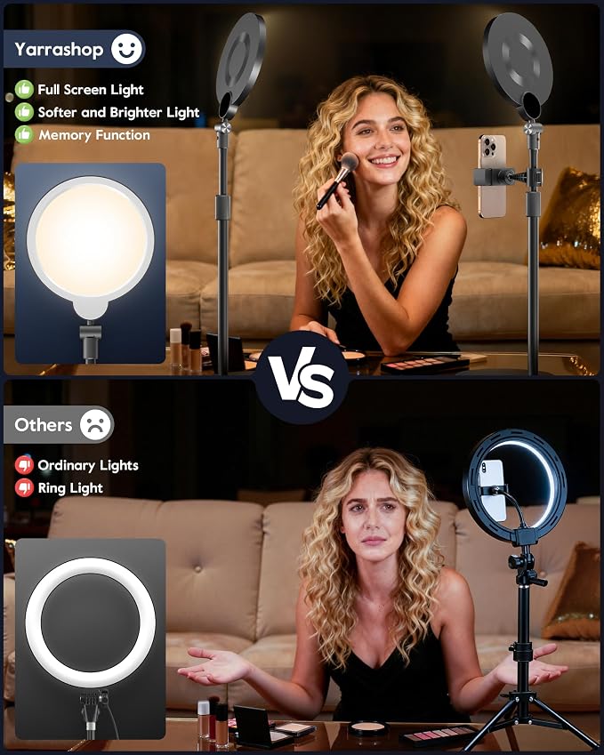 2 Packs Desk Ring Light with Stand for Video Conference | Adjustable Desktop Light with Phone Holder for Video Calls, Zoom Lighting for Computer, Video Light for Recording, Podcast - Image 8