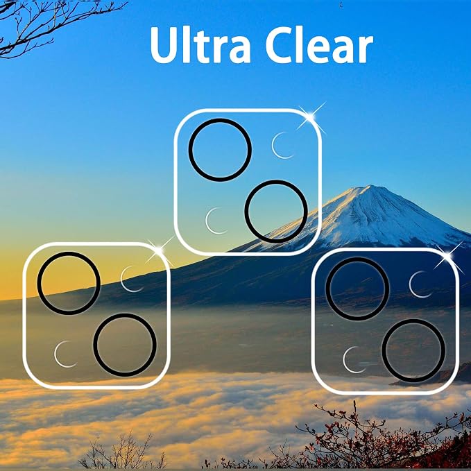 Dengduoduo 3 Pack Tempered Glass Camera Lens Protector for iPhone 13 6.1" & iPhone 13 Mini 5.4", Ultra HD, 9H Hardness, Anti-Scratch, Case Friendly, Easy to Install [No Affect on Night Shots] - Image 3