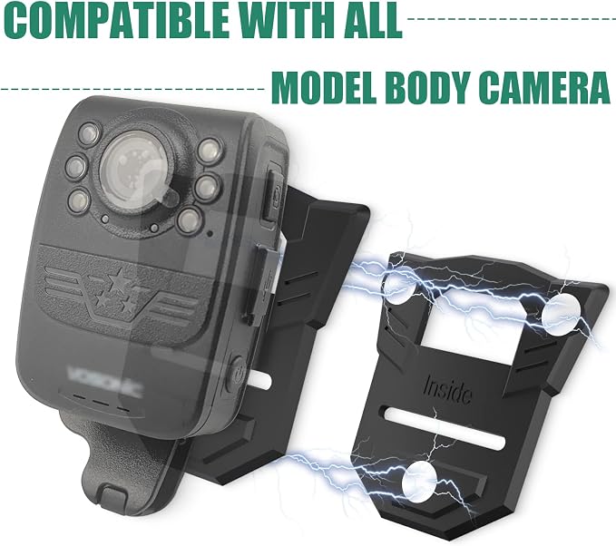 RUKUHOT Body Camera Mount, Universal Camera Mounts & Clamps Fit for All Models Police Body Cam, Strong Magnet Camera Holder Stick to Clothes Prevent Moving - Image 3