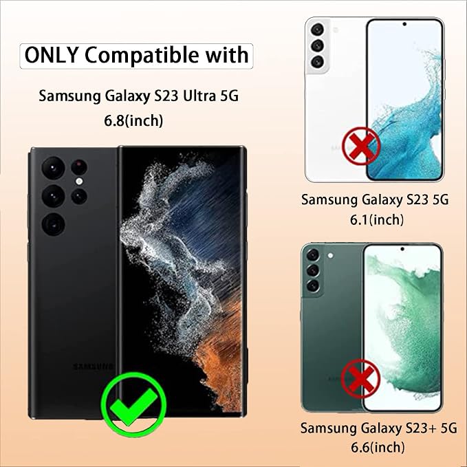 XDesign [2+2 Pack Galaxy S23 Ultra Screen Protector, 9H Tempered Glass Scratch Resistant, Ultrasonic Fingerprint Support, For Samsung Galaxy S23 Ultra 5G 6.8 Inch Glass Screen Protector - Image 6