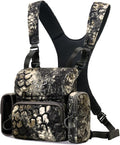 MOXULE Binocular Harness Chest Pack: Bino Case with Rangefinder Pouch | Silent magnetic lid, one-handed access, removable pouches, rain cover, MOLLE webbing for hunting hiking bird watching by MOXULE