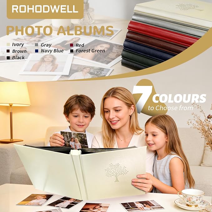 Photo Album 4x6 600 Pockets Photos, Large Capacity Leather Cover Photo Book | Slip-In Horizontal & Vertical Pockets Acid-Free Waterproof Picture Albums Great for Family Baby Wedding Holiday & Anniversary - Image 7
